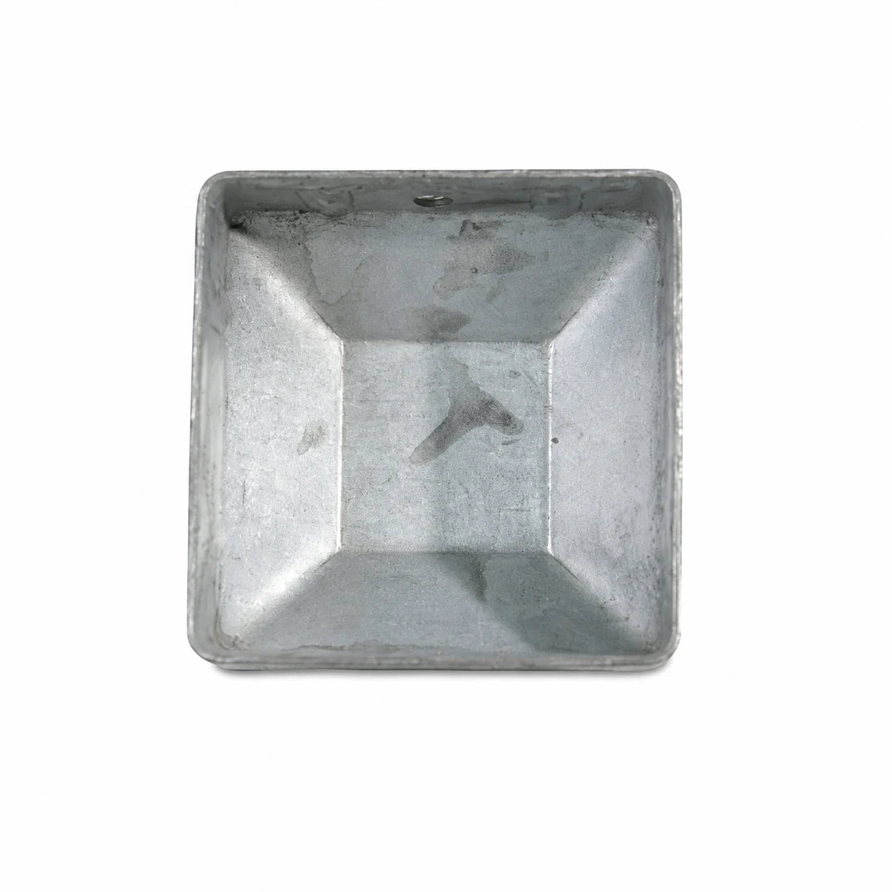 2" Square Galvanized Steel Fence Post Cap - inside bottom view product image