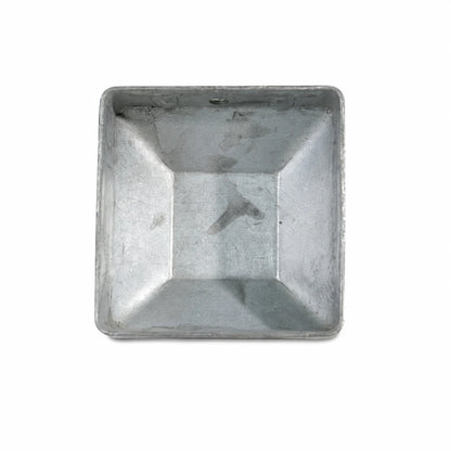 2" Square Galvanized Steel Fence Post Cap - inside bottom view product image