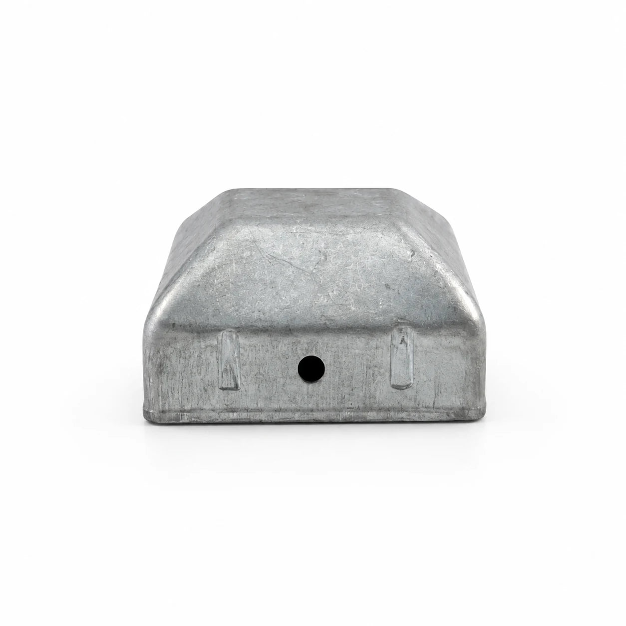 2" Square Galvanized Steel Fence Post Cap - side profile product image