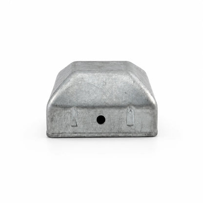 2" Square Galvanized Steel Fence Post Cap - side profile product image