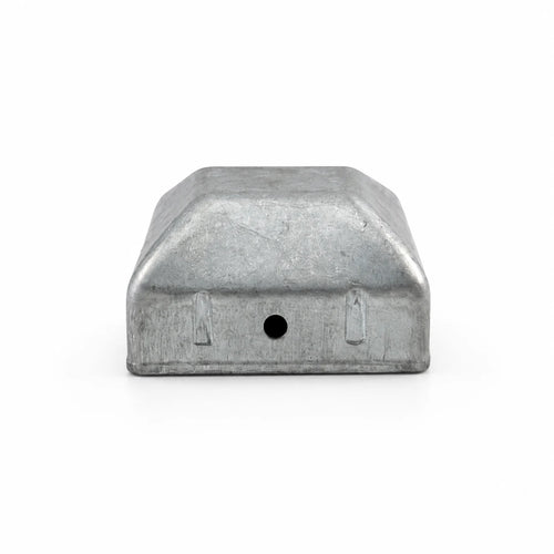 2" Square Galvanized Steel Fence Post Cap - side profile product image
