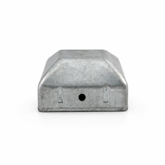 2" Square Galvanized Steel Fence Post Cap - side profile product image