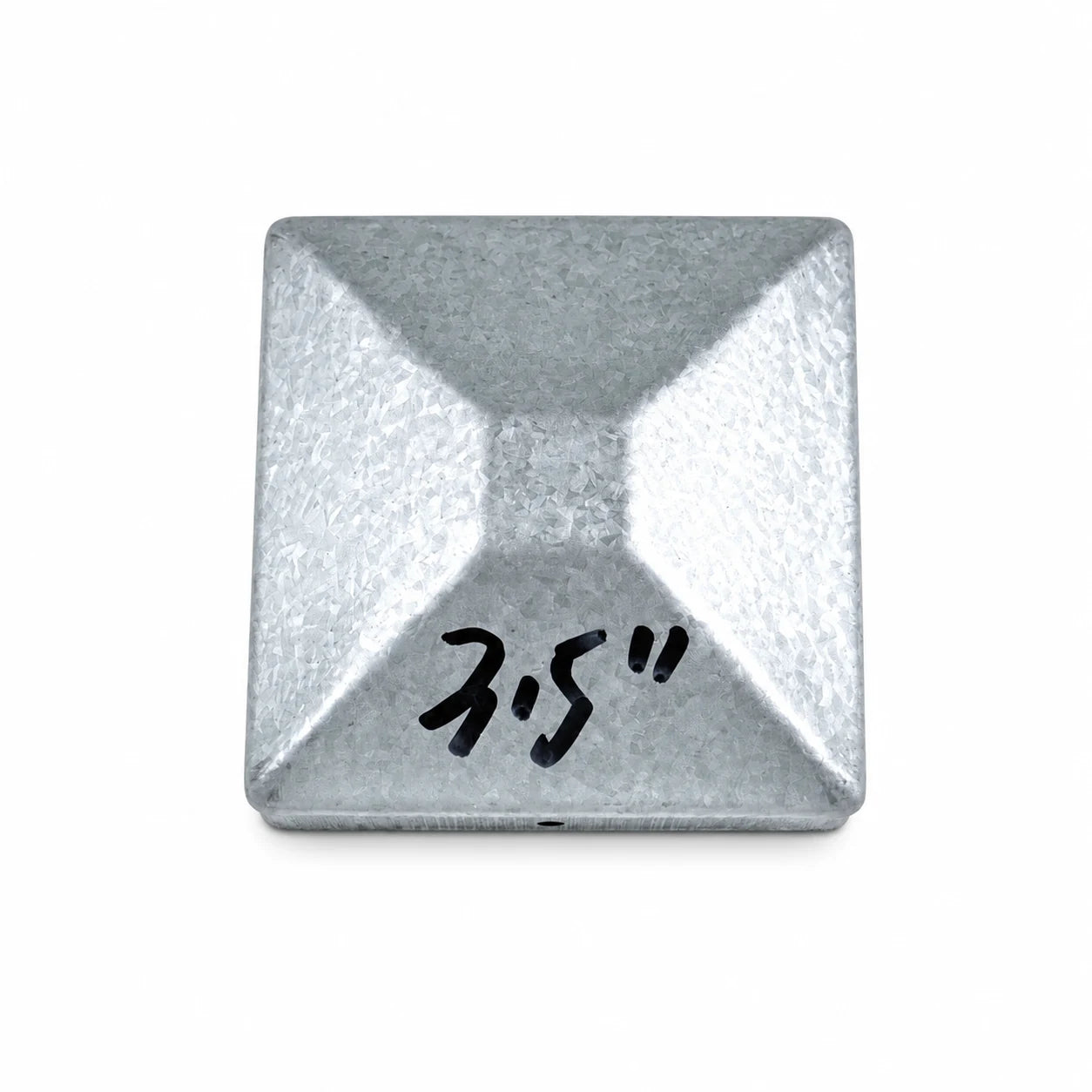 3-1/2" Square Aluminum Fence Post Cap - product image 1