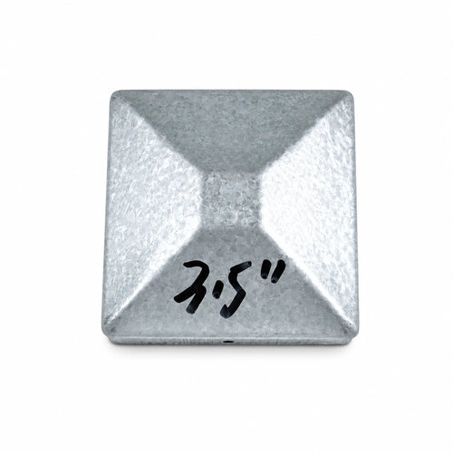 3-1/2" Square Aluminum Fence Post Cap - product image 1