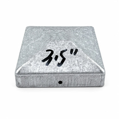 3-1/2" Square Aluminum Fence Post Cap - product image 2
