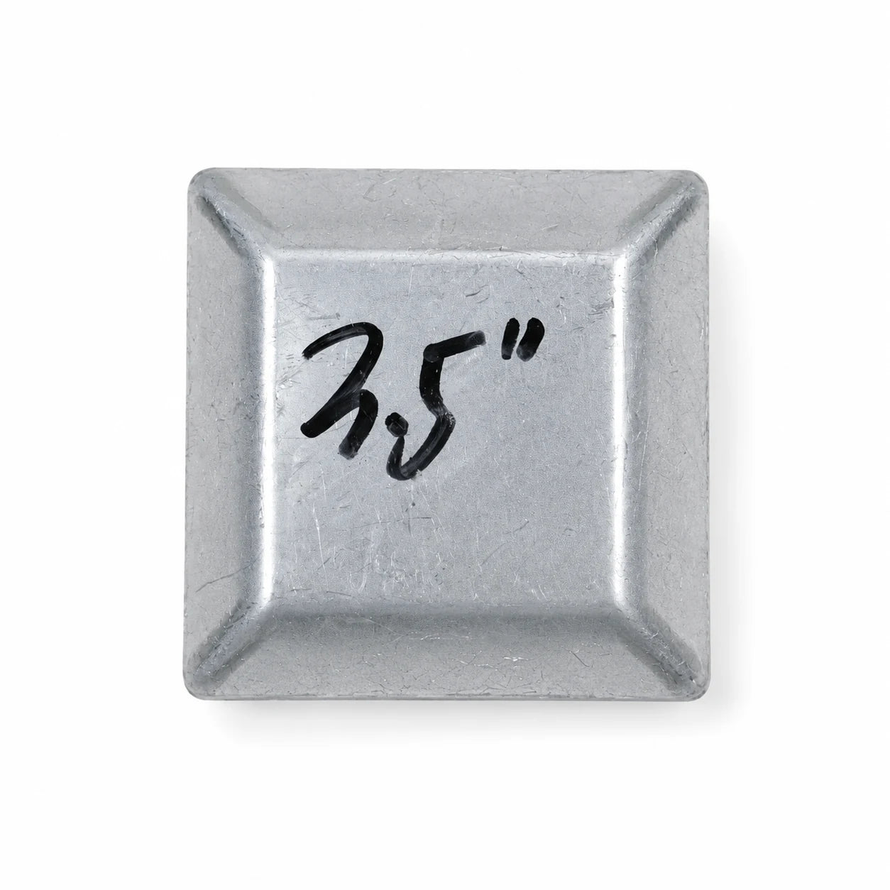 3-1/2" Square Galvanized Steel Fence Post Cap - top view product image