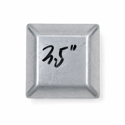 3-1/2" Square Galvanized Steel Fence Post Cap - top view product image