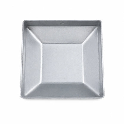 3-1/8" Square Galvanized Steel Fence Post Cap - inside bottom view product image
