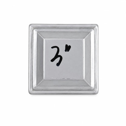 3" Square 304 Stainless Steel Fence Post Cap - front angle view