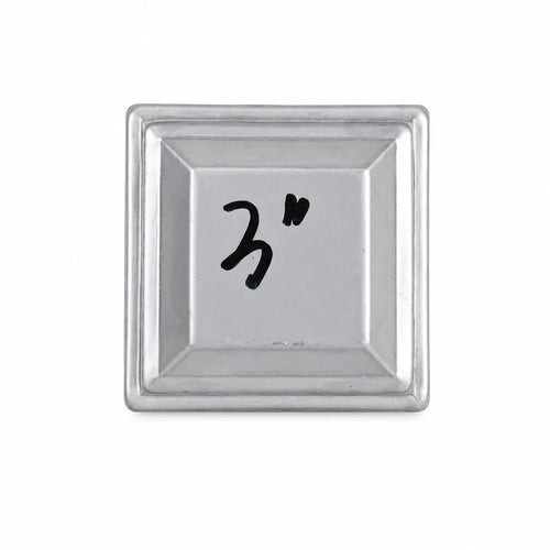 3" Square 304 Stainless Steel Fence Post Cap - front angle view