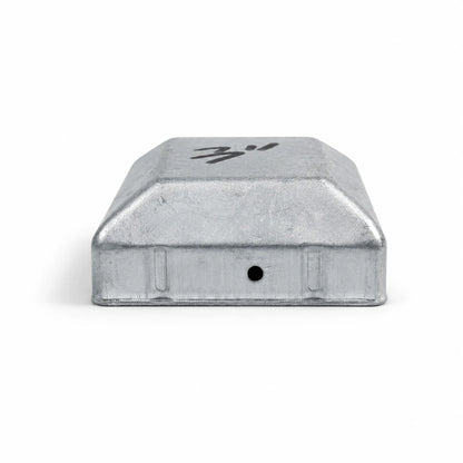 3" Square Galvanized Steel Fence Post Cap - side profile product image