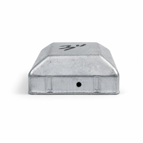 3" Square Galvanized Steel Fence Post Cap - side profile product image