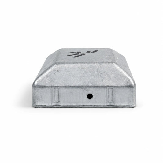 3" Square Galvanized Steel Fence Post Cap - side profile product image