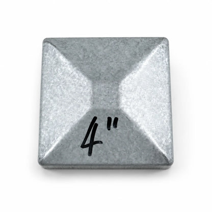 4" Square Aluminum Fence Post Cap - product image 1