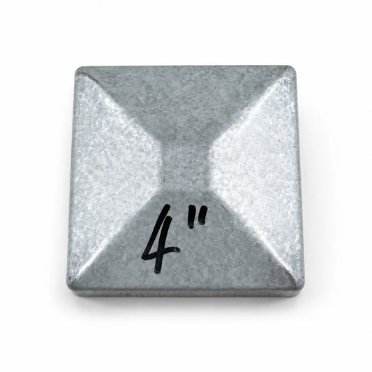 4" Square Aluminum Fence Post Cap - product image 1