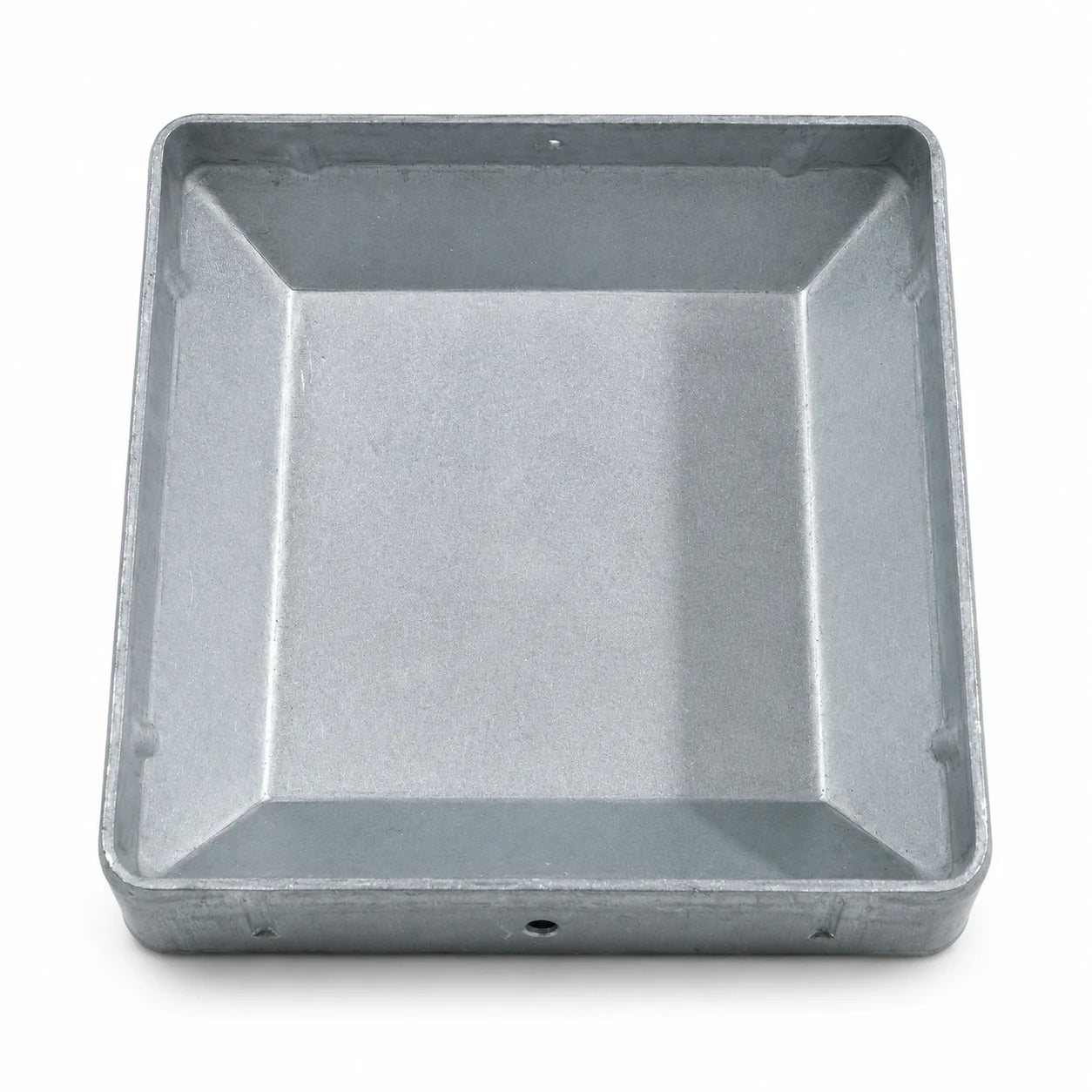 4" Square Galvanized Steel Fence Post Cap - inside bottom view product image