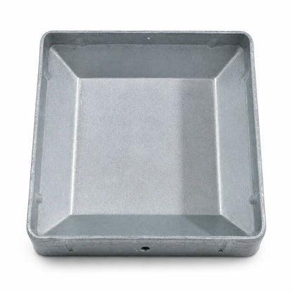 4" Square Galvanized Steel Fence Post Cap - inside bottom view product image