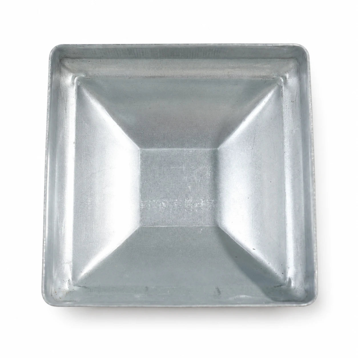 4" Square Galvanized Steel Fence Post Cap - inside bottom view product image