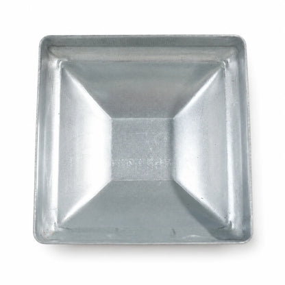 4" Square Galvanized Steel Fence Post Cap - inside bottom view product image