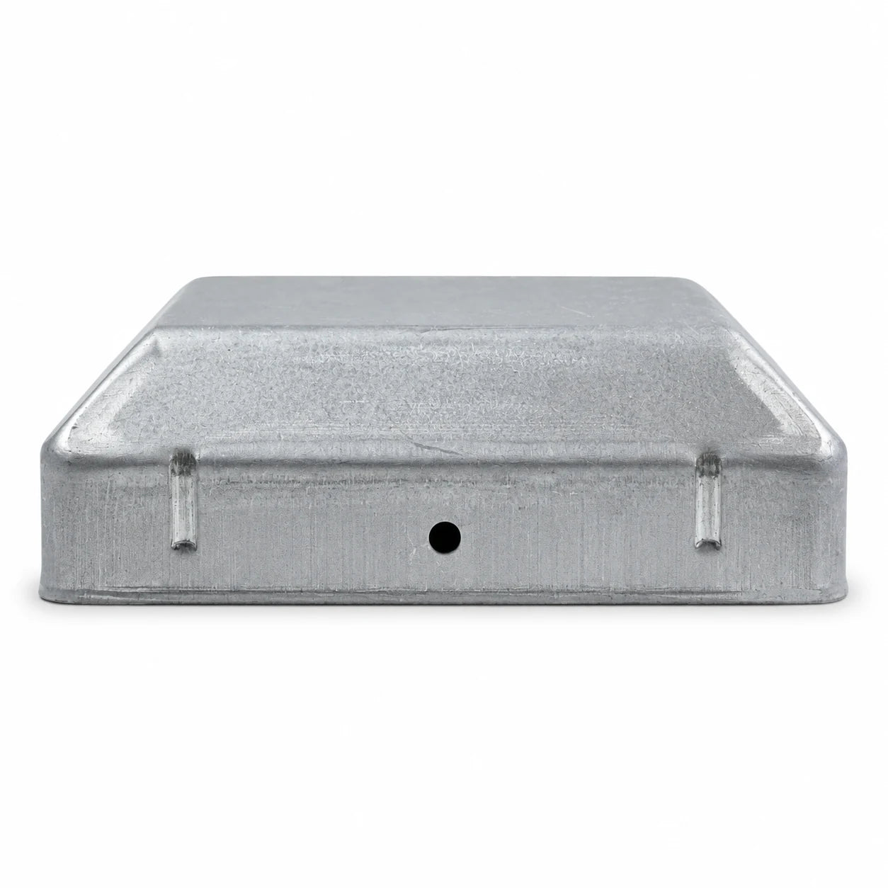 4" Square Galvanized Steel Fence Post Cap - side profile product image