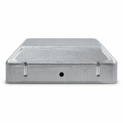 4" Square Galvanized Steel Fence Post Cap - side profile product image