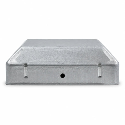 4" Square Galvanized Steel Fence Post Cap - side profile product image