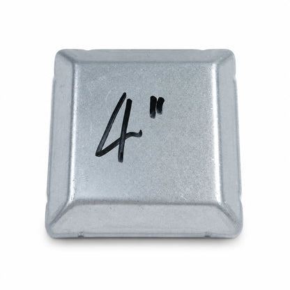 4" Square Galvanized Steel Fence Post Cap - top view product image