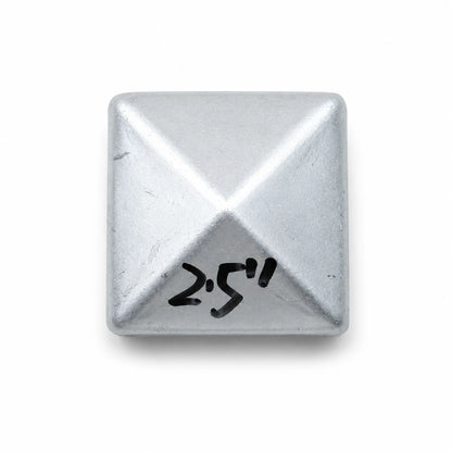 2-1/2" Square Pyramid Galvanized Steel Fence Post Cap - top view product image