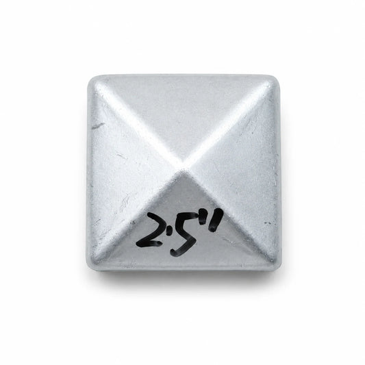 2-1/2" Square Pyramid Galvanized Steel Fence Post Cap - top view product image