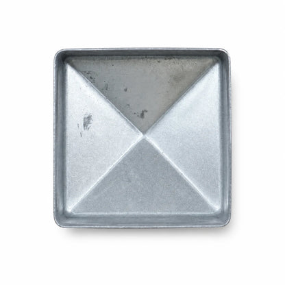 2-3/4" Square Pyramid Galvanized Steel Fence Post Cap - inside bottom view product image