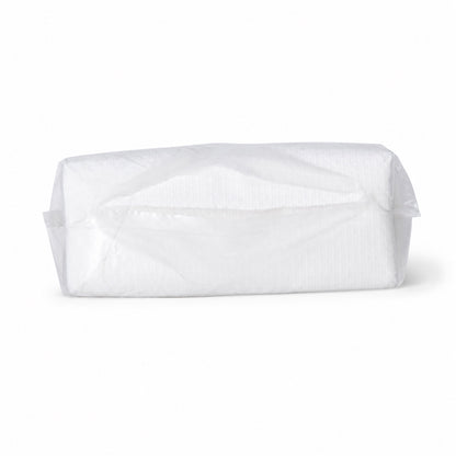 V-fold paper hand towel package detail showing folded towel edges