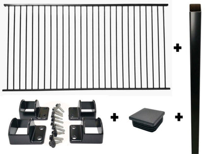 Eone 2400 x 1200mm Flat Top Fence Panel - Stain Black - Eone Industry