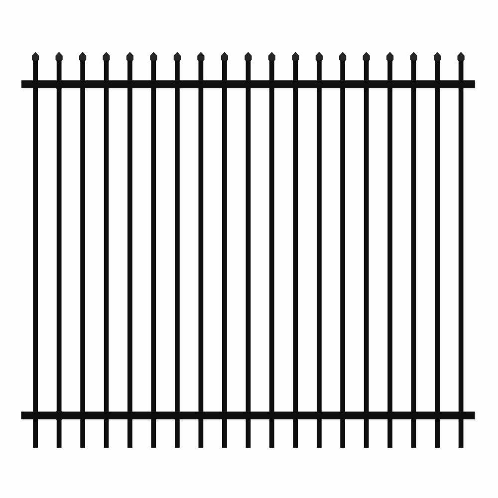 Eone Aluminum 2400 x 2400mm Spear Security Fence Panel - Stain Black - Eone Industry
