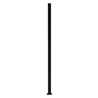 65 x 65 x 3000 Black Powder Coated Square Capped Steel Garrison Fence Post with Flange Kit - Eone Industry