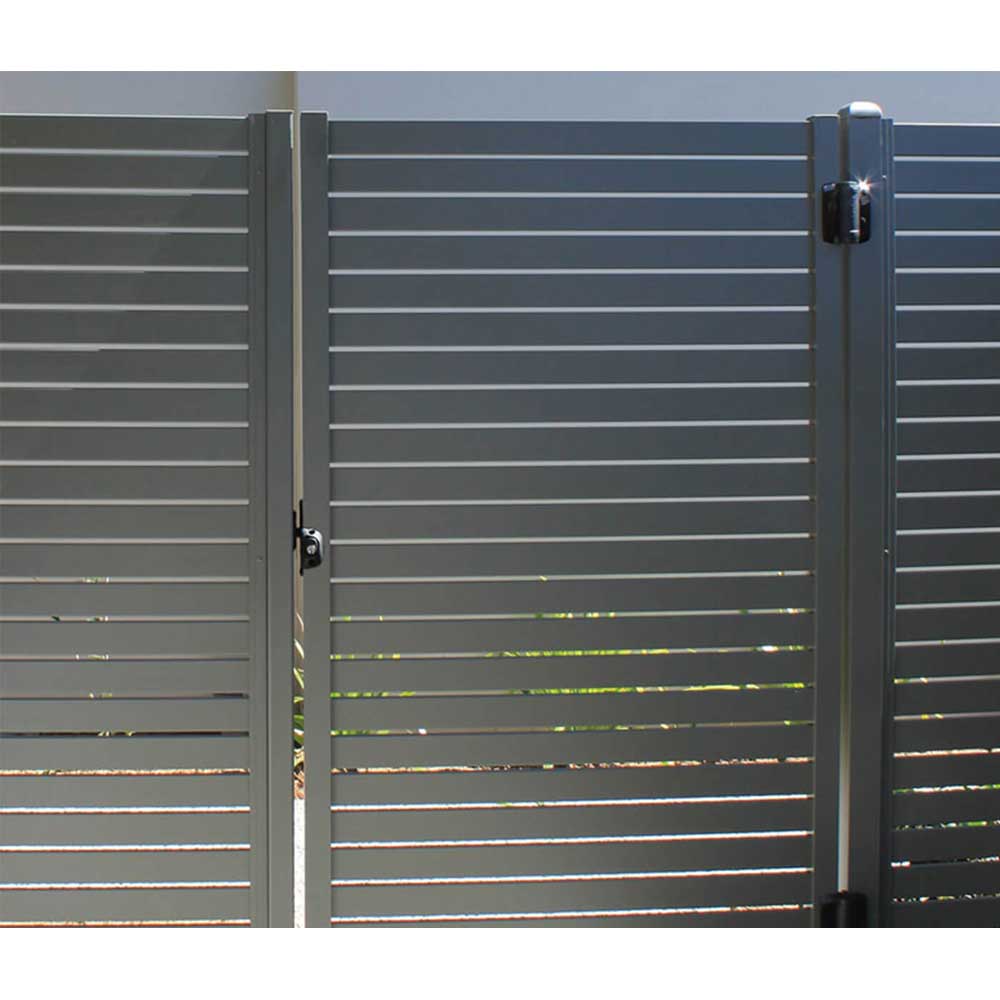 Eone Aluminum Horizontal Slat Entry Gate - Stain Black - Eone Industry