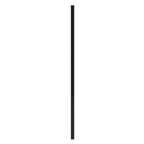 65 x 65 x 3000 Black Powder Coated Square Capped Steel Garrison Fence Post without Flange Kit - Eone Industry