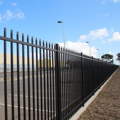 Eone 2400 x 2400mm Spear Security Fence Panel - Stain Black - Eone Industry
