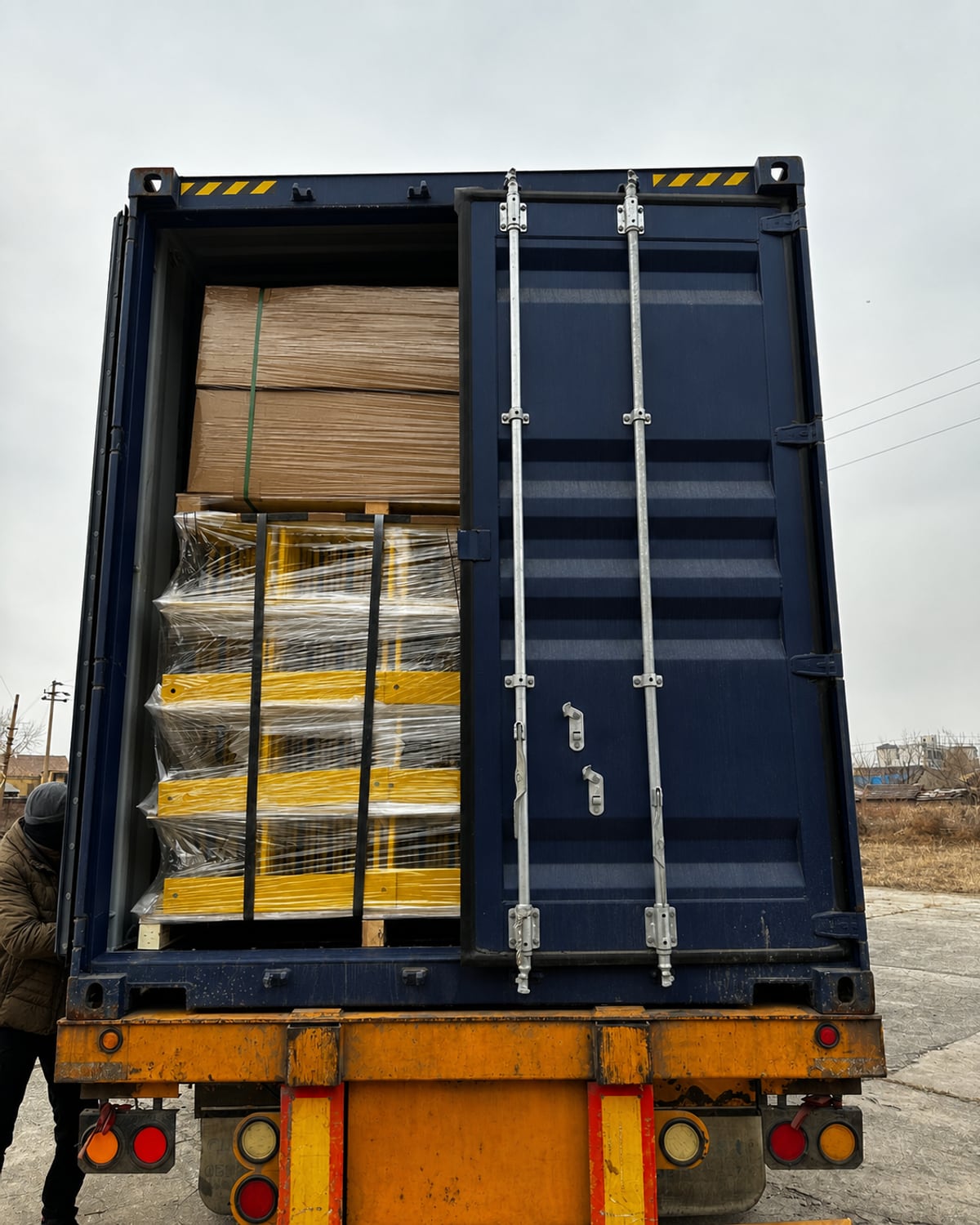 Container loading evidence photo with sensitive shipment details removed